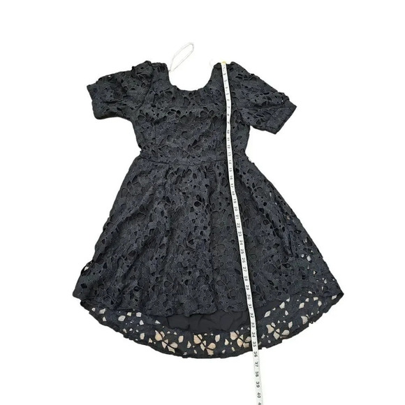 Lulu's For a Moment Black Lace Cutout Mini Skater Dress Size M - Picture 10 of 12